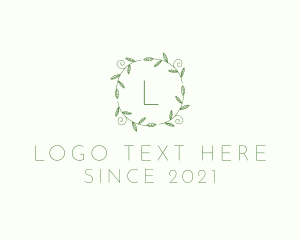 Leaf - Garden Vine Wreath logo design