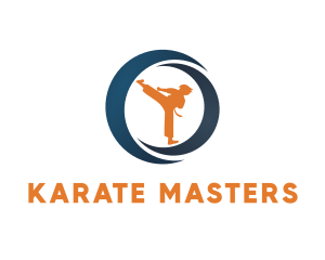 Karate Kick Martial Arts logo design