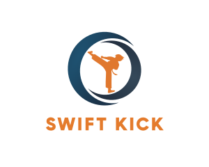 Karate Kick Martial Arts logo design