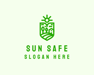 Travel Sun Shield logo design