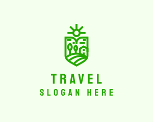 Travel Sun Shield logo design