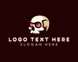 Spooky Skull Halloween  Logo