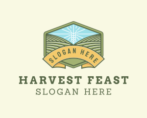 Wheat Farm Field  logo design