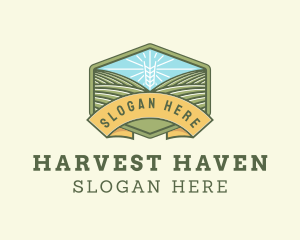 Wheat Farm Field  logo design