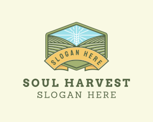 Wheat Farm Field  logo design