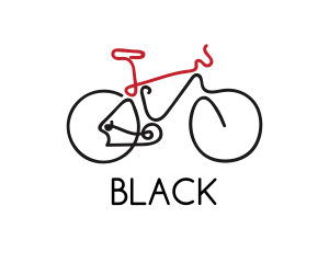 Cyclist Bike Monoline logo design