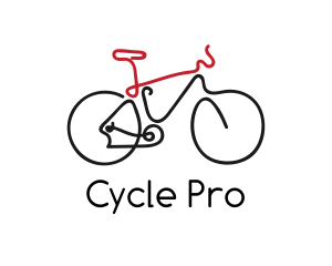 Cycling - Cyclist Bike Monoline logo design