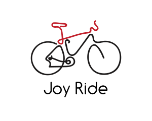 Ride - Cyclist Bike Monoline logo design