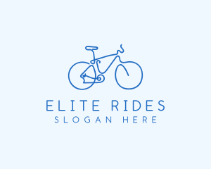 Cyclist Bike Monoline logo design