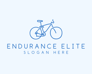 Cyclist Bike Monoline logo design