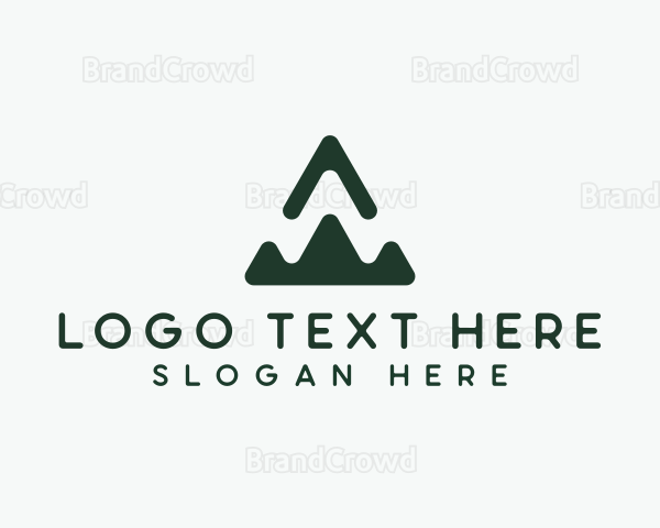 Geometric Peak Triangle Letter W Logo