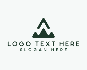 Mountain - Geometric Peak Triangle Letter W logo design