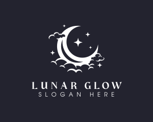 Moon - Starry Moon Star logo design