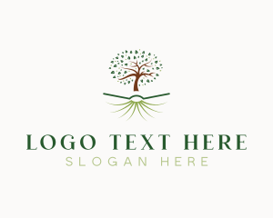 Herbal - Tree Book Education logo design