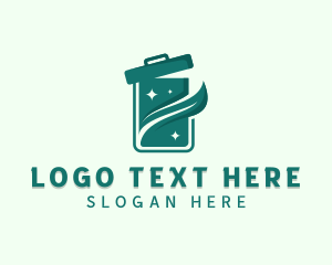 Recycling Bin - Eco Trash Sanitation logo design