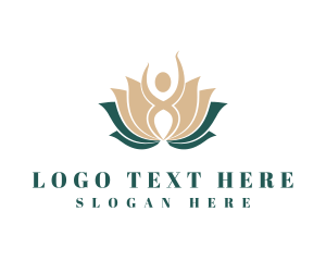 Yoga - Lotus Wellness Center logo design