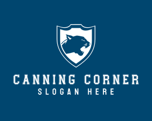 Panther Jaguar Shield logo design