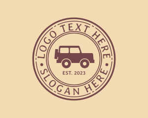 Rustic - Hipster Jeep Travel logo design