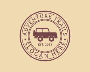 Hipster Jeep Travel logo design