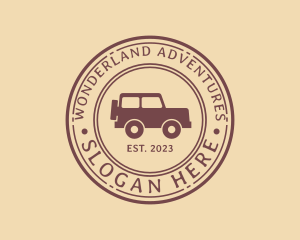 Hipster Jeep Travel logo design