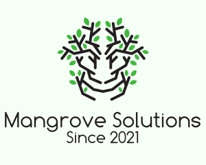 Natural Mangrove Tree  logo design