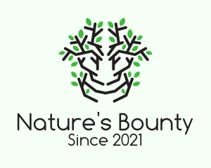 Natural Mangrove Tree  logo design