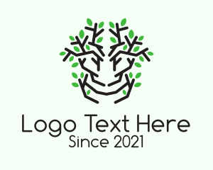 Symmetrical - Natural Mangrove Tree logo design