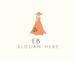 Fashion Show - Woman Floral Dress logo design