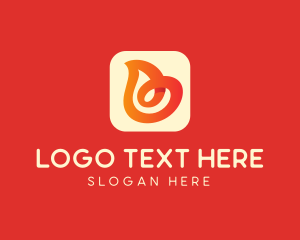 Hot Mobile App logo design