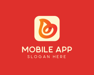 Hot Mobile App logo design