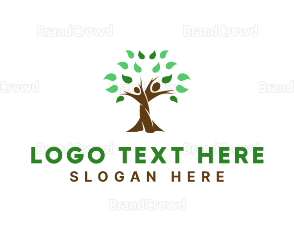 Wellness Human Tree Logo