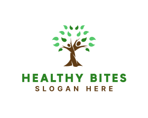 Wellness Human Tree  logo design