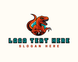 Dinosaur - Prehistoric Dinosaur Gaming logo design