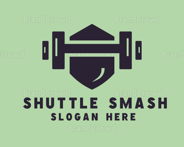 Fitness Barbell Shield Logo