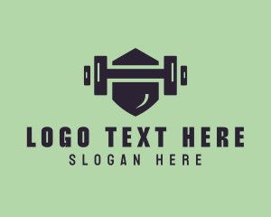 Fitness Barbell Gym logo design