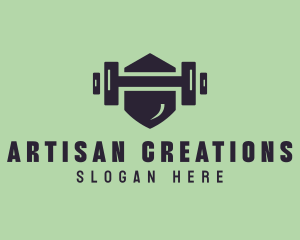 Fitness Barbell Gym logo design