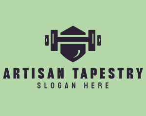 Fitness Barbell Gym logo design