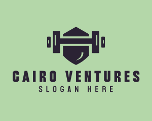 Fitness Barbell Gym logo design