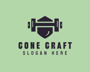 Fitness Barbell Gym logo design