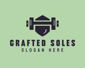 Fitness Barbell Gym logo design