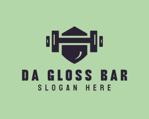 Fitness Barbell Gym logo design