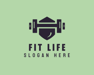 Fitness Barbell Gym logo design