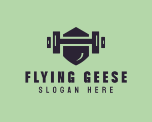 Fitness Barbell Gym logo design