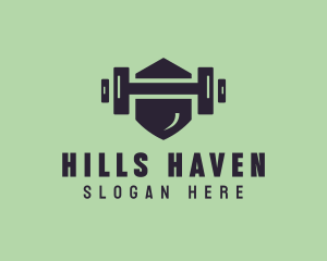 Fitness Barbell Gym logo design