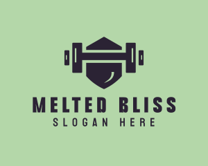 Fitness Barbell Gym logo design