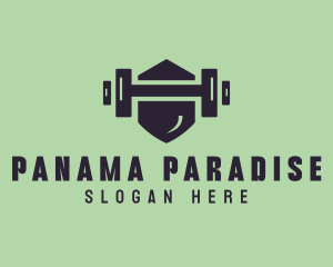 Fitness Barbell Gym logo design