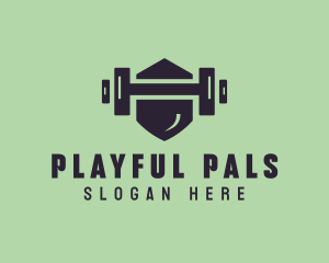 Fitness Barbell Gym logo design