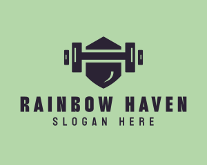 Fitness Barbell Gym logo design