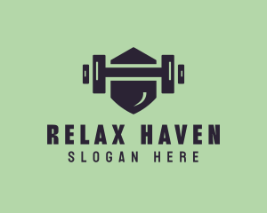 Fitness Barbell Gym logo design