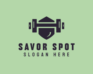 Fitness Barbell Gym logo design